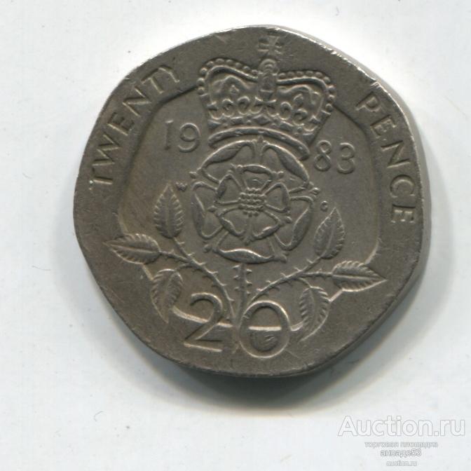Великобритания 20 пенсов 1983г.