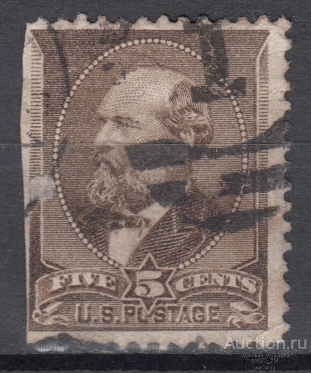 США 1882 20-й президент Джеймс Гарфилд Mi51 обрез слева