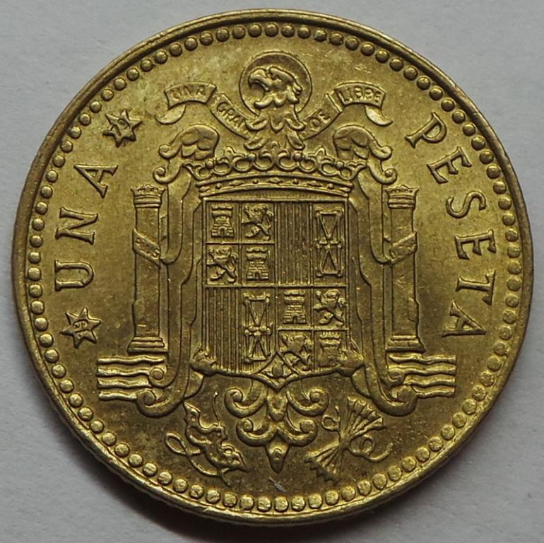 Испания 1 песета 1975 (79) года КМ#806
