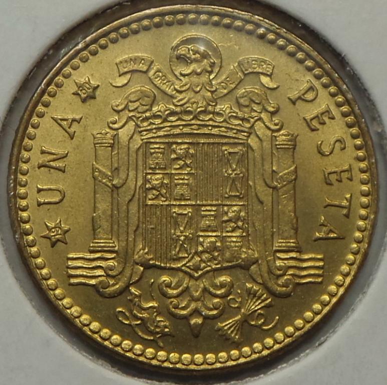 Испания 1 песета 1975 (80) года КМ#806
