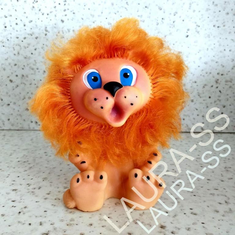 Игрушка СССР!!! ЛЕВ!!! ЛЬВЁНОК!!! Резиновая15 см 