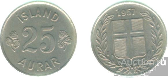 Исландия 25 эйрир 1951 года
