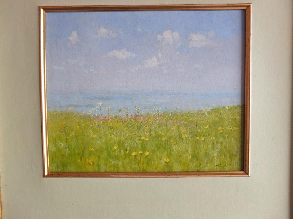 картина Синее Небо,картон,масло,НХ