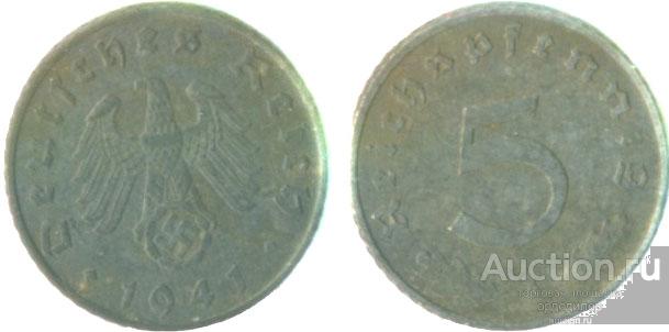 Германия 5 пфеннигов 1941 года А
