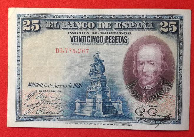 Испания 25 песет 1928 года