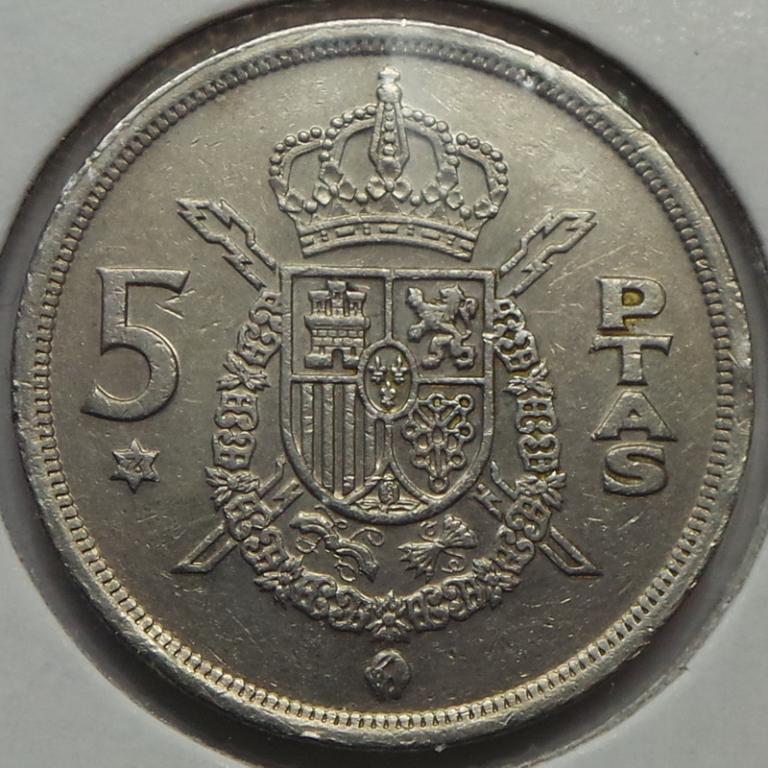 Испания 5 песет 1975 (76) года КМ#807