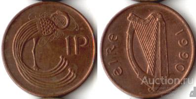 Ирландия 1 пенни 1988 года