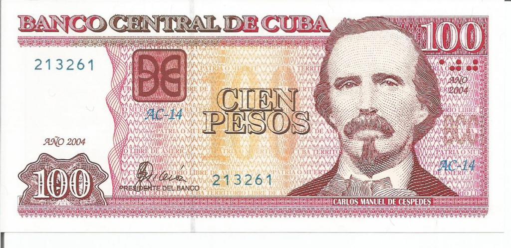 Куба  100  песо  2004  года  пресс  UNC   (Р-129a)