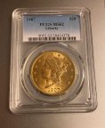 20 ДОЛЛАРОВ 1907 PCGS MS62