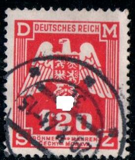 Богемия и Моравия,1943 г,MiNr.19,служебная марка 