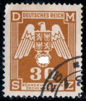Богемия и Моравия,1943 г,MiNr.13,служебная марка 