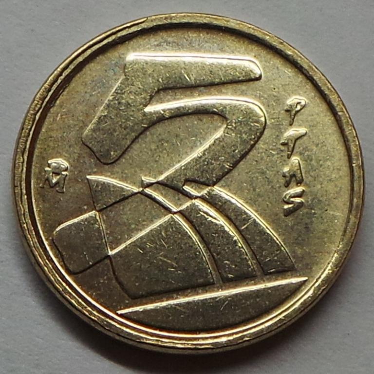 Испания 5 песет 1992 года (1) КМ#833