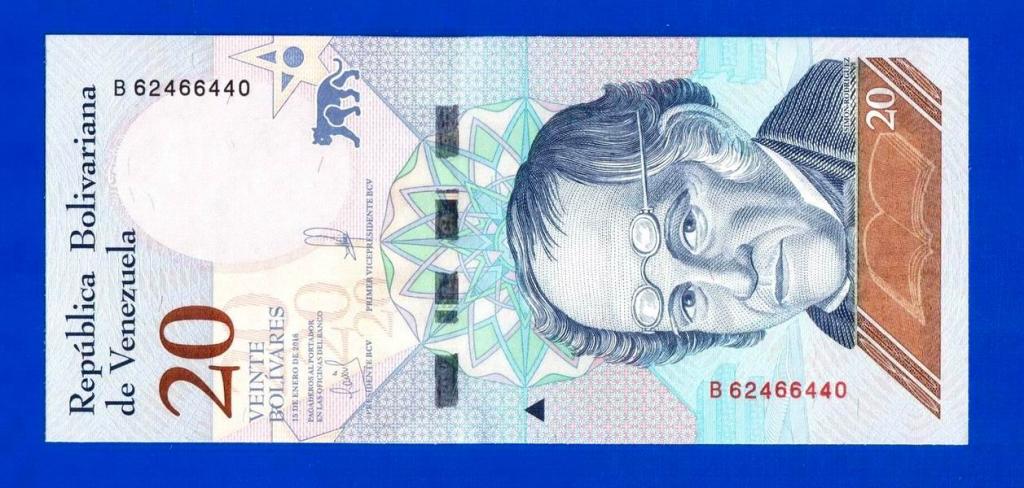 Венесуэла. 20 боливар, 2018. UNC. Мультилот