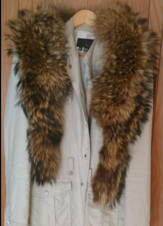 Енот воротник меховой шапка