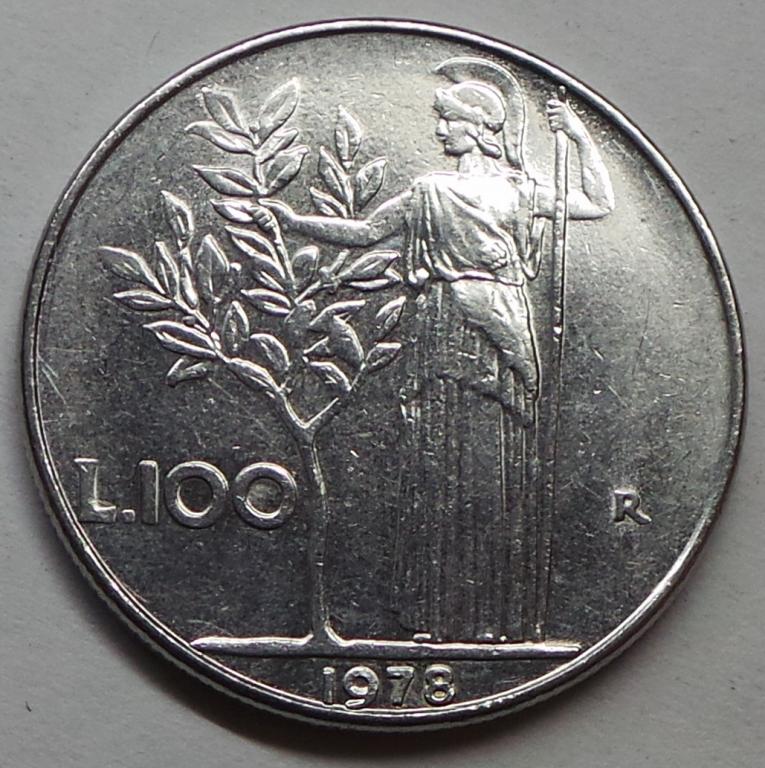 Италия 100 лир 1978 R года (5) КМ#96.1
