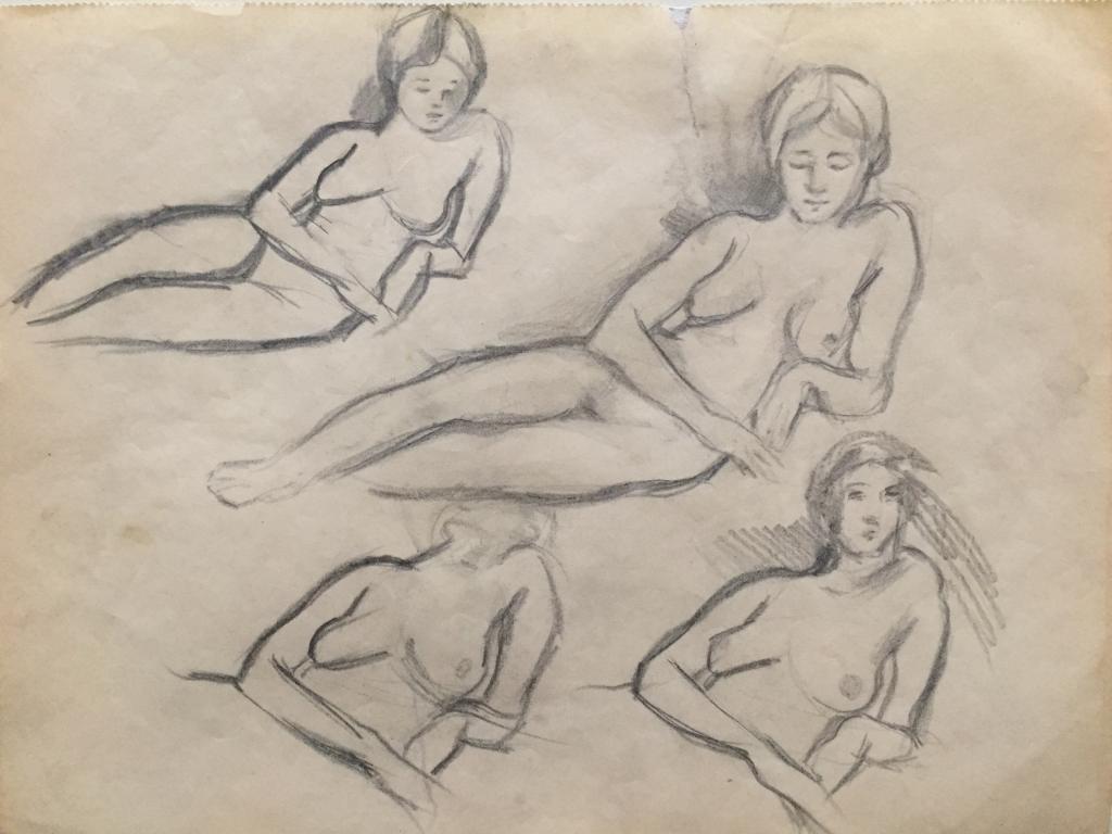 Завьялов И.Ф. (1893-1937) "Четыре обнаженные" (1915)