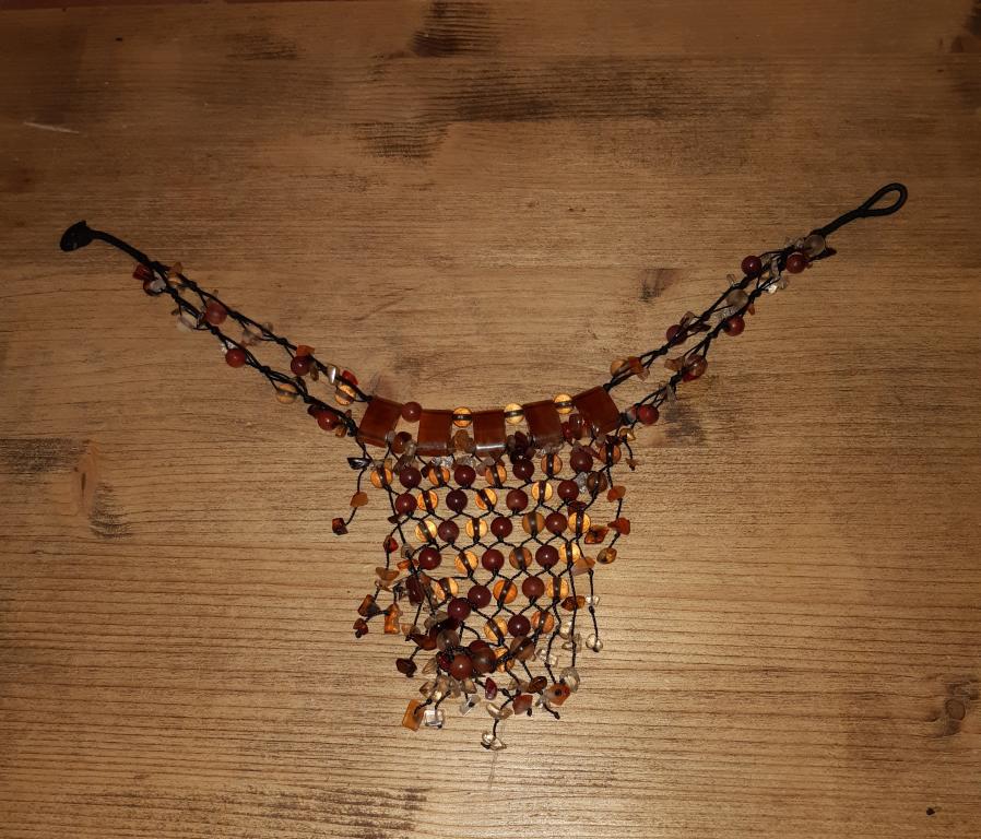 Колье из Янтаря и поделочного камня. СССР. 60 годы 20 век.