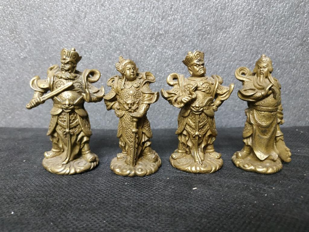СТАТУЭТКИ. СТРАЖНИКИ. БРОНЗА. ВЫСОТА-7 СМ. ЮГО-ВОСТОЧНАЯ АЗИЯ