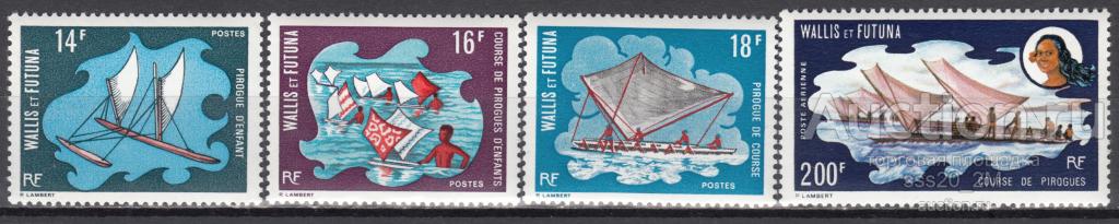 Уоллис и Футуна 1972 парусные лодки Mi238-241 MNH