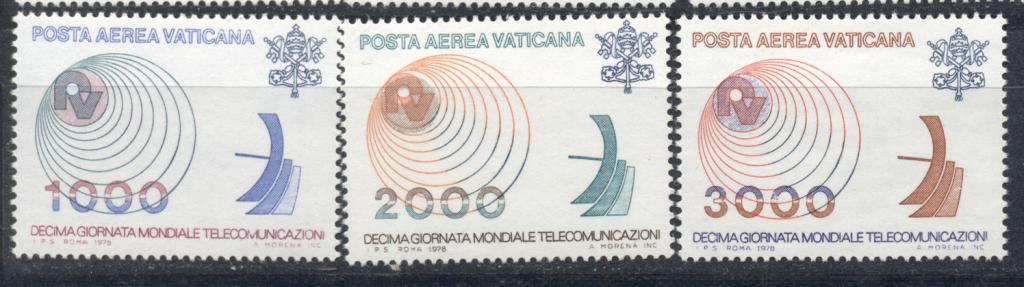 Ватикан 1978 г. серия Телекоммуникации  негашеная**