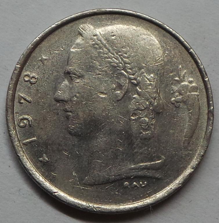 Бельгия 1 франк 1978 года (2) КМ#142.1