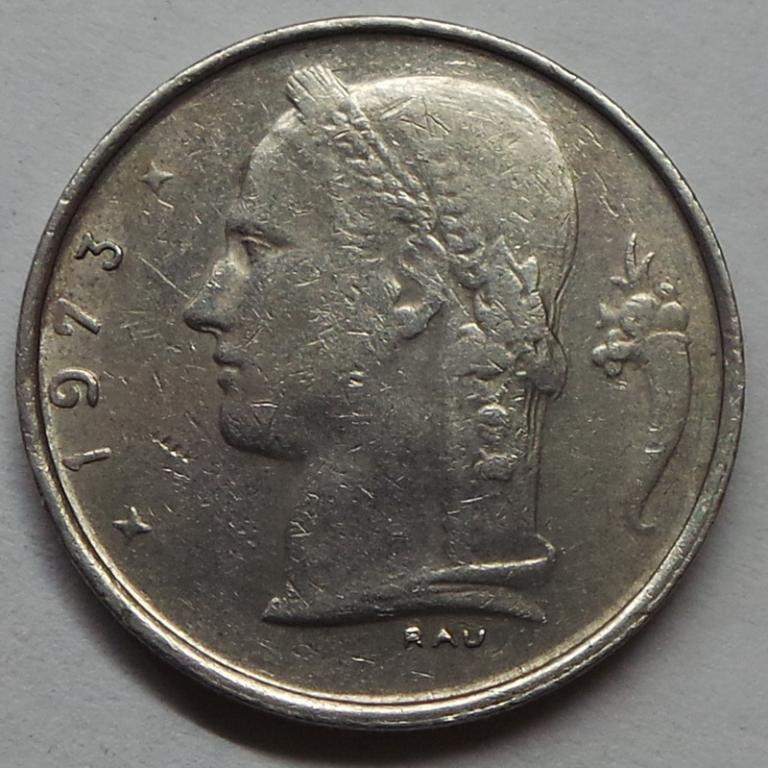 Бельгия 1 франк 1973 года (2) КМ#142.1