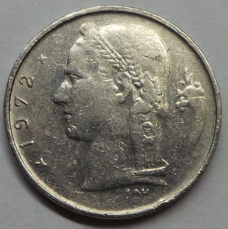 Бельгия 1 франк 1972 года (2) КМ#143.1