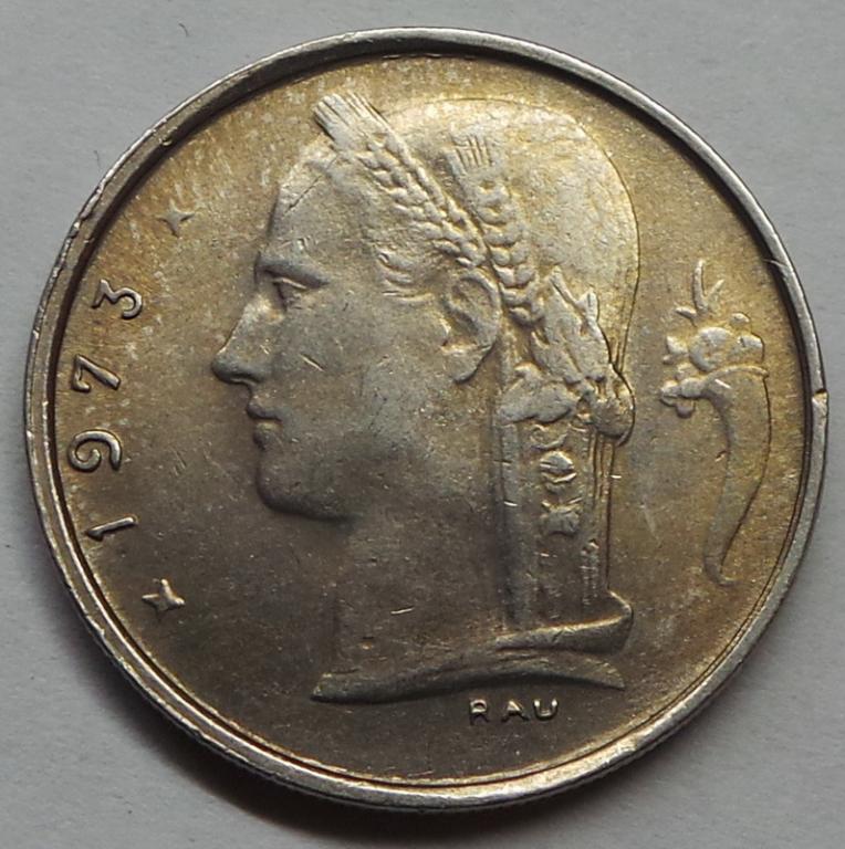 Бельгия 1 франк 1973 года (2) КМ#143.1