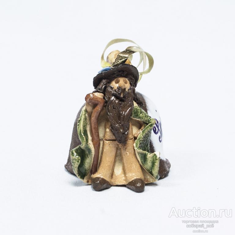 Колокольчик Леший, глина, Европа, размер 5,5х4,5 см