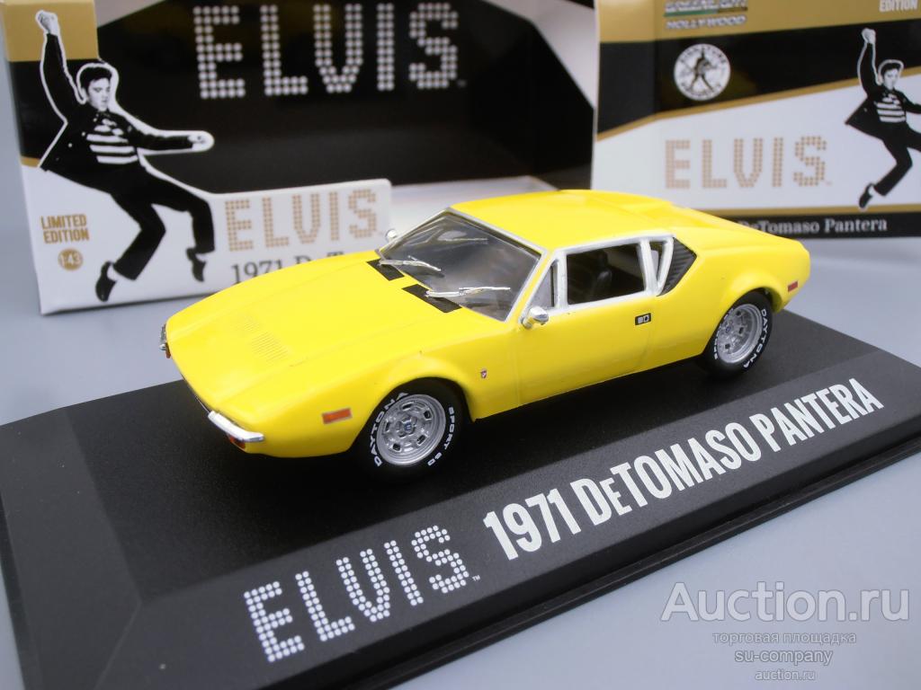 DE TOMASO Pantera Elvis Presley 1971 Yellow 1:43 металл Де Томасо Элвис  Пресли USA GreenLight 86502