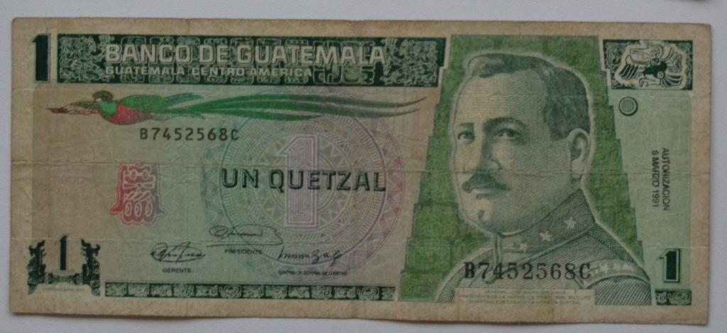 Гватемала 1 кецаль 1991 года P-73b Хорошая