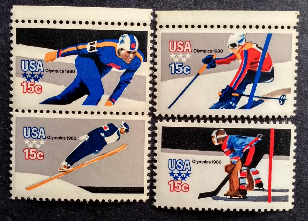 США Лейк-Плэсид 1980 4м в т. ч. хоккей  Мих 1411-1414**