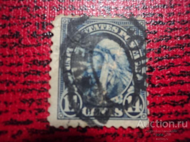 Марки.США.1923 г.Персоналии.Вождь сиу Полые Рога.Mi # 276 A.