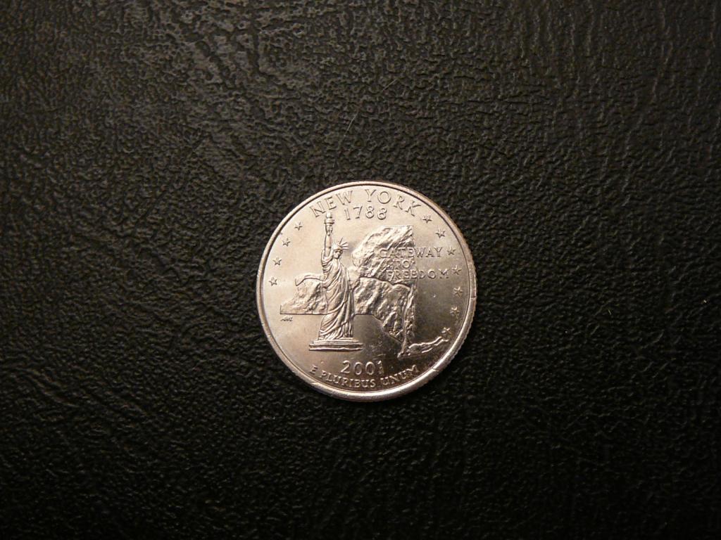 США 25 центов 2001 Нью-Йорк UNC