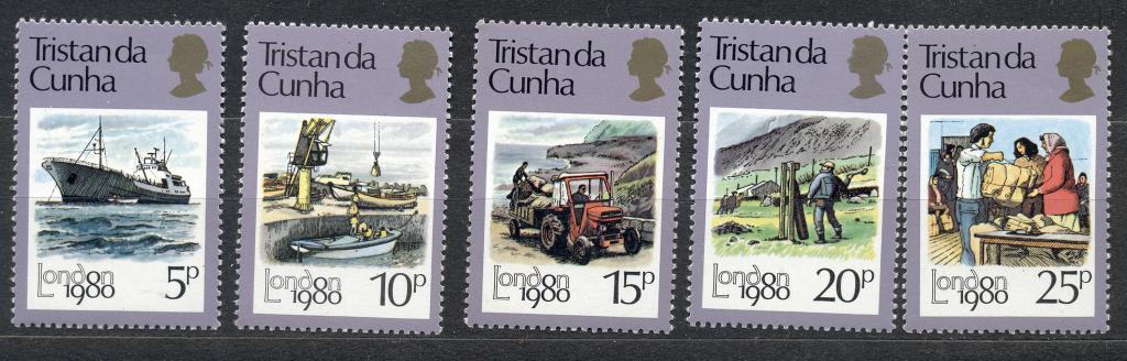Тристан да Кунья 1980 г.  серия    негашеная**