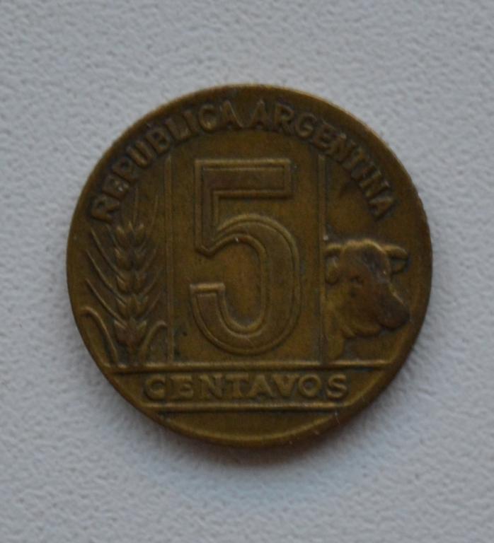 Аргентина 5 сентаво 1949 г.