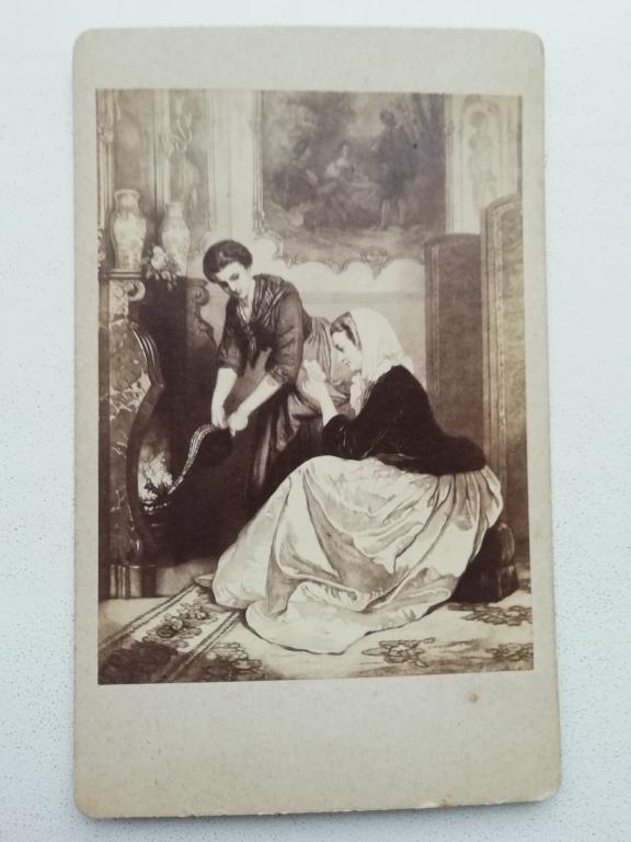 Карл Беккер, фото копия с картины. Фотография на паспарту