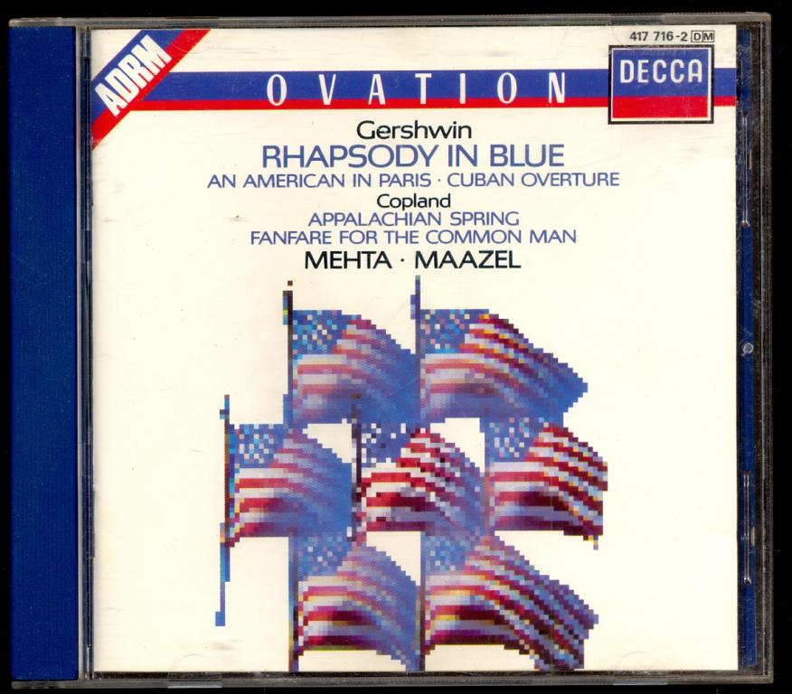 Gershwin, Copland - Mehta, Maazel ‎– Rhapsody In Blue 1987 made in W.Germany