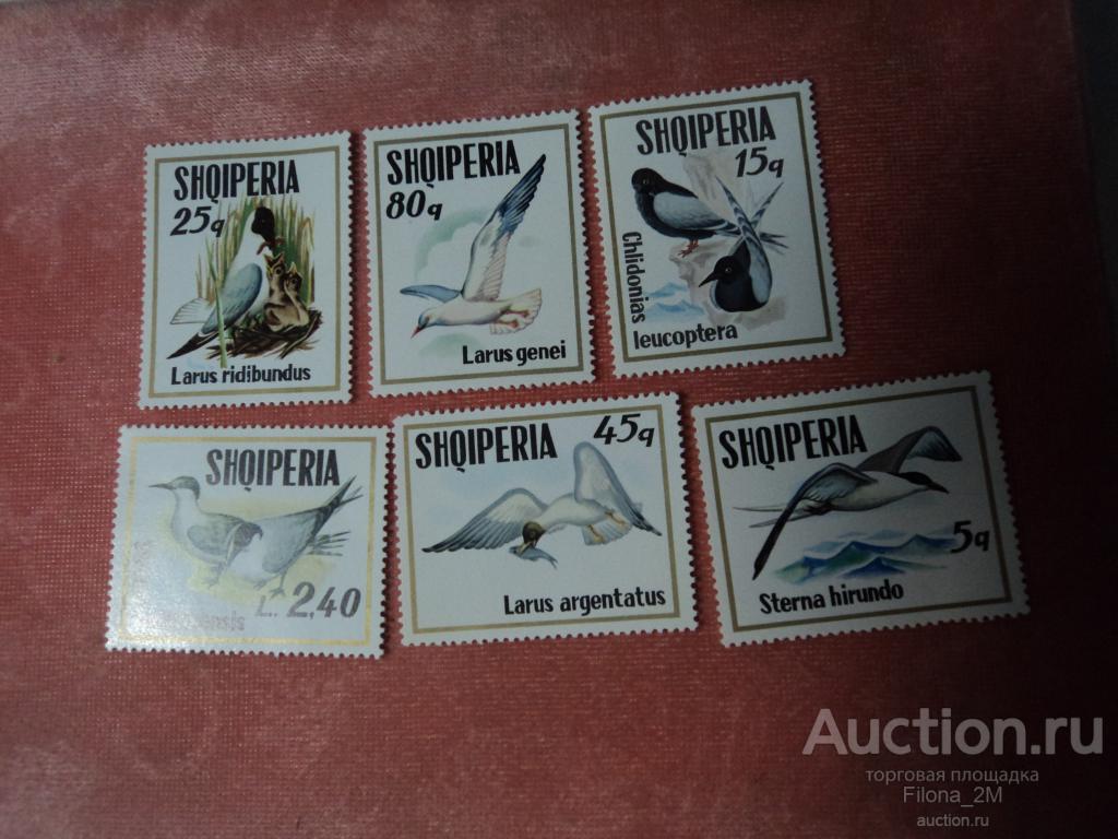 Марки.Албания.1973 г.Серия.Фауна.Морские  птицы.№ по Mi.№ 1620-25 **