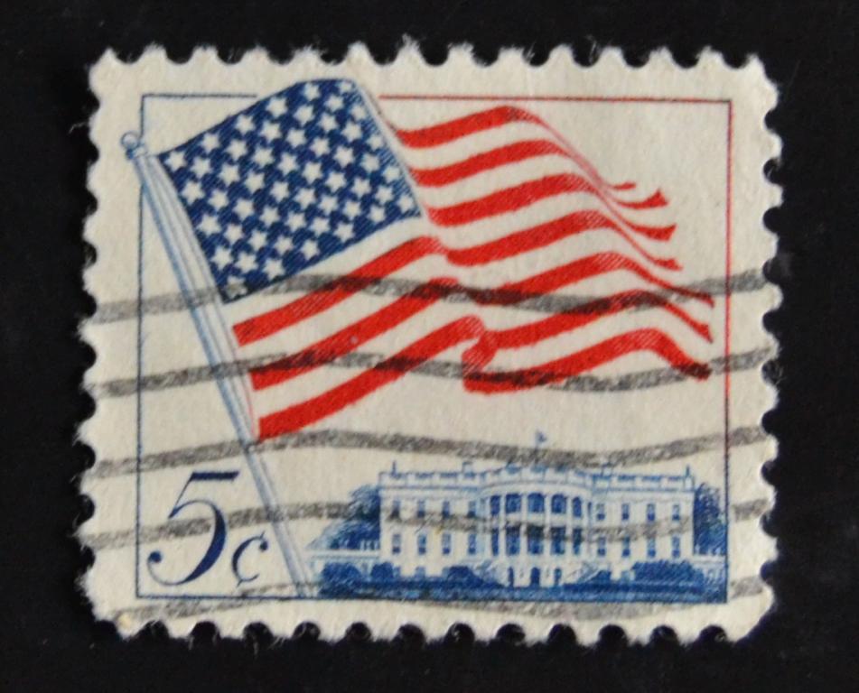 США 1963 г. Флаг США над Белым домом. СТО