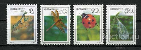 Китай. Насекомые. 1992 год (Кат.2459-62)**