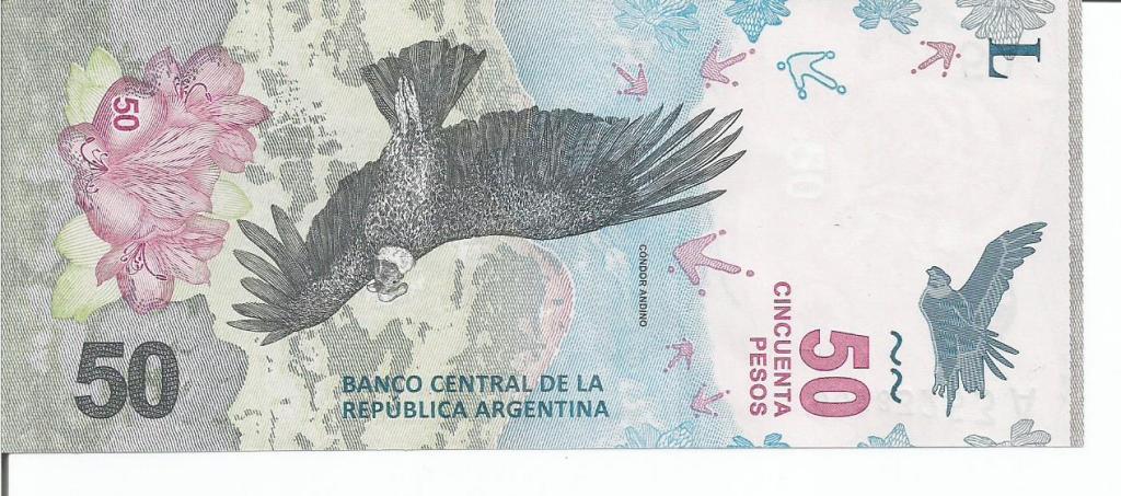 Аргентина  50  песос  ND (2018/2019) года пресс UNC (Р-362Aа) Серия "A".