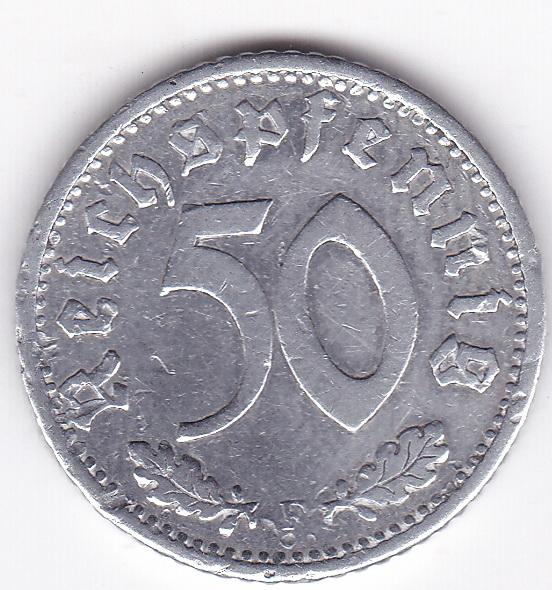 Германия 50 пфеннигов  1935 F