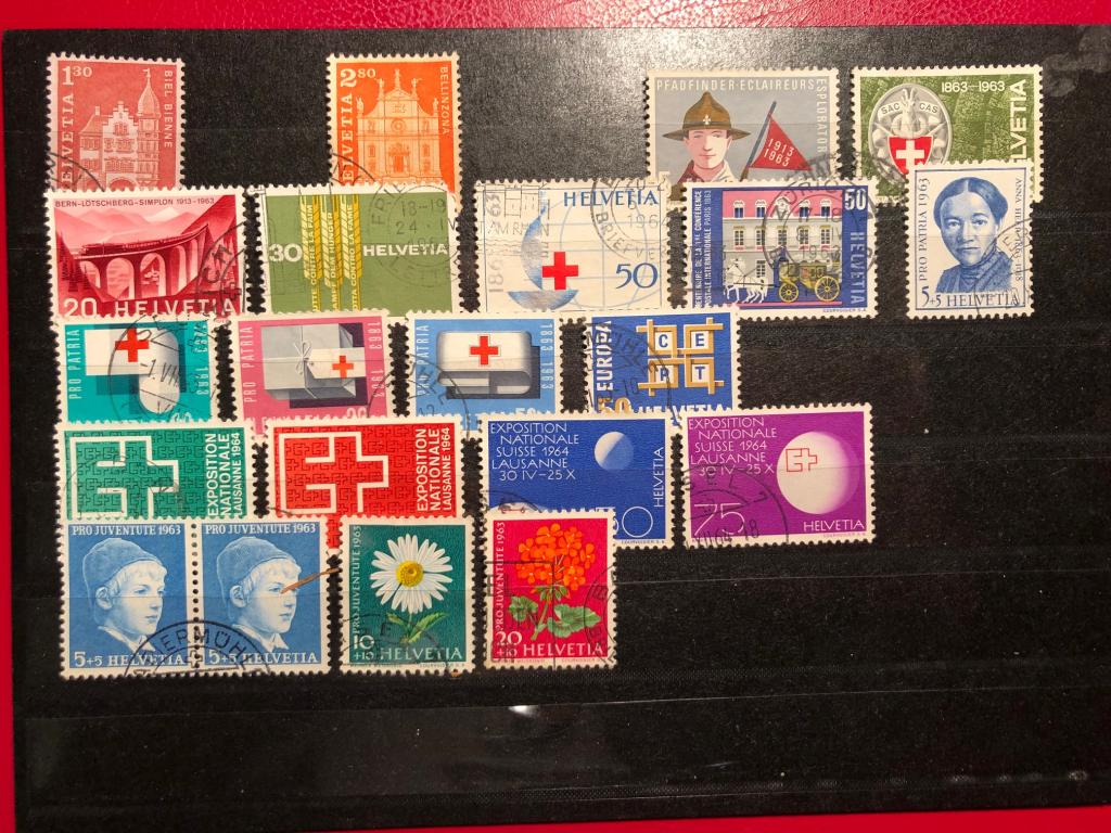 Швейцария, марки, 1963 г., использованные