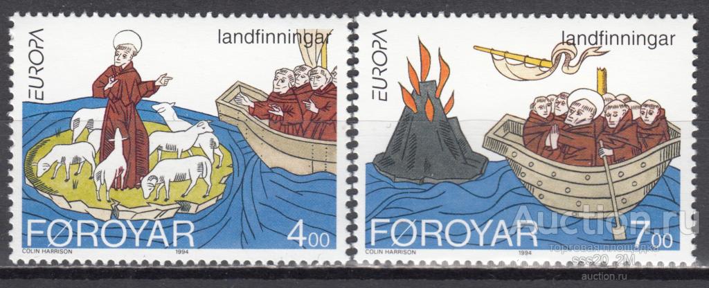 Фареры 1994 открытие островов Mi260,261 MNH