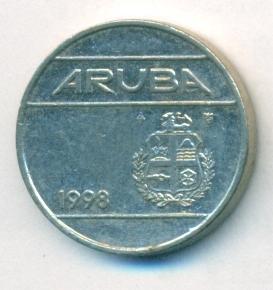 Аруба 25 центов 1998 год