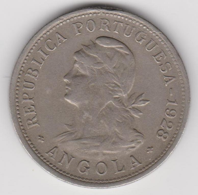 АНГОЛА 50 СЕНТАВО 1928 GVF