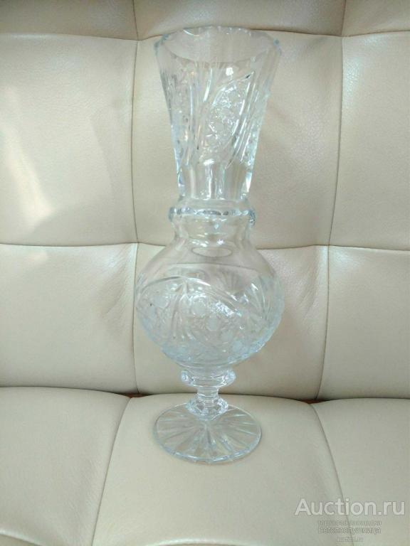 Ваза хрусталь, гравировка. СССР. ИНН