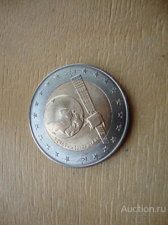 Алжир 100 динар 2019 Алжирский спутник связи AlComSat-1 Космос БИМЕТАЛЛ