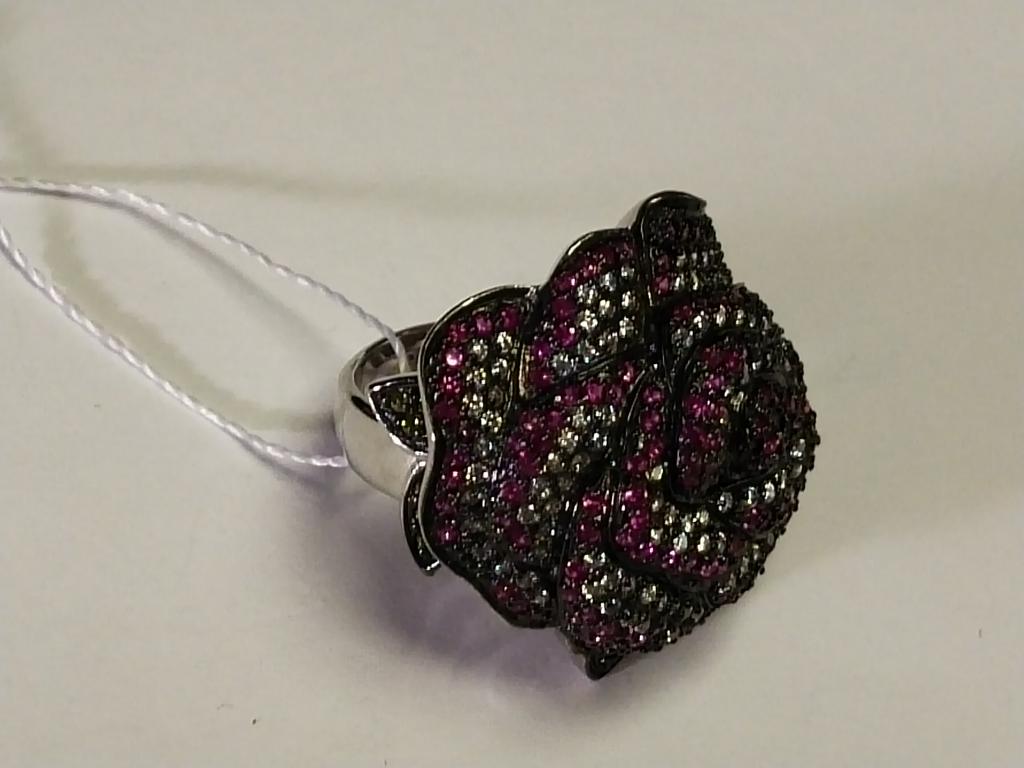 Кольцо " Роза " . Серебро. 925-я проба.